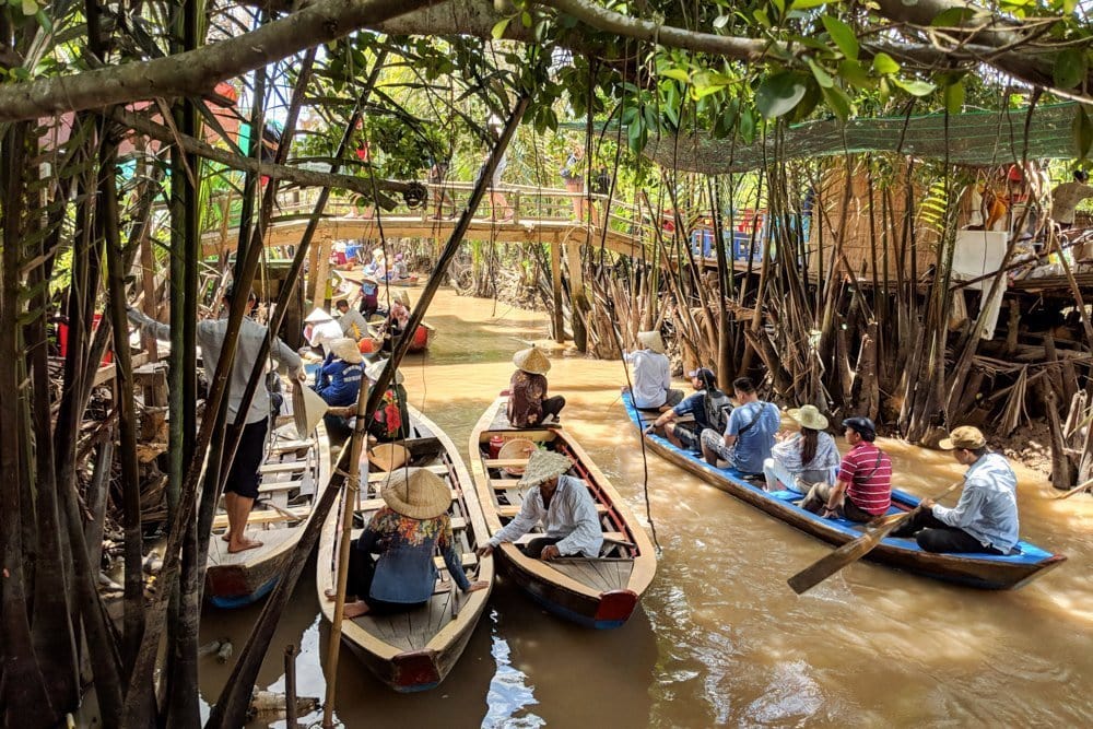 Small Boats in the Mekong Delta, Vietnam