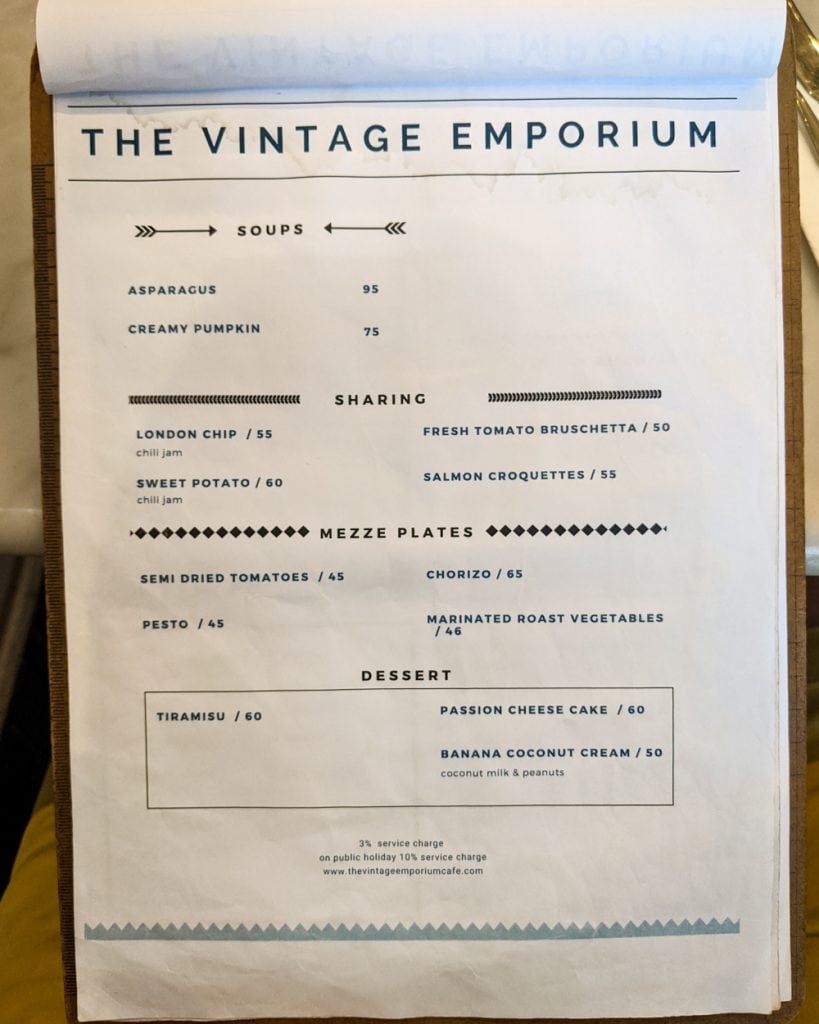 Vintage Emporium Menu - Page 3