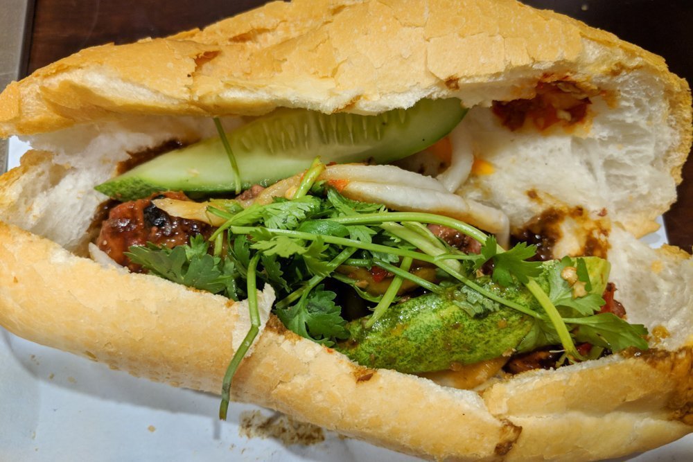 Banh Mi 37 Nguyen Trai Restaurant Review, Ho Chi Minh City, Vietnam: Pork Meatball Sandwich