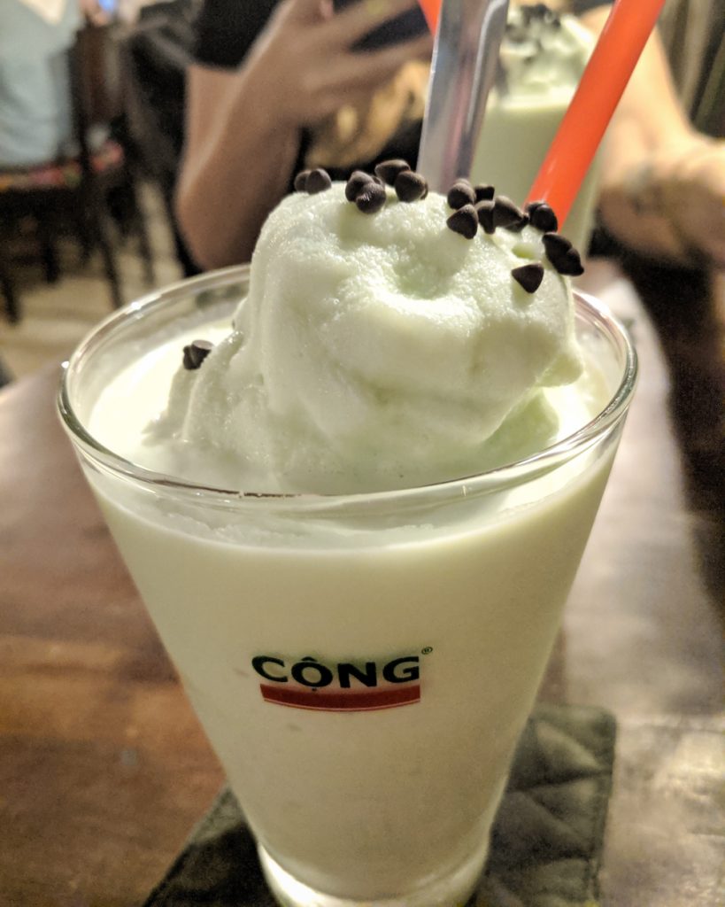 Cong Caphe Coffe Shop: Peppermint Coconut Dessert